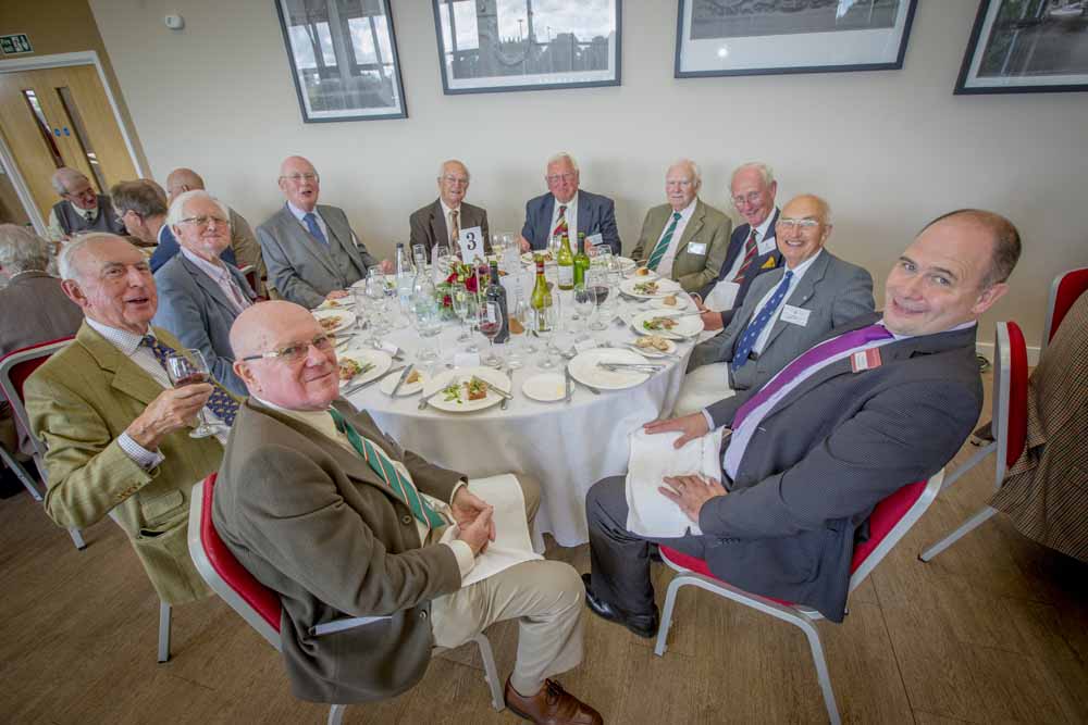 Pre-1960s Reunion: Jeremy Hallows, Mike Barnes, Michael Care, Philip Hobson, John Lang, Philip Langford, Ian MacGregor, William Reading, John Robinson, John Rose