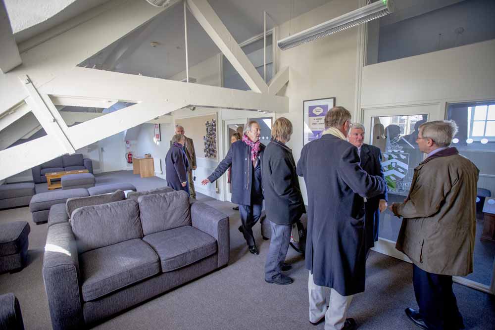 At the top of Thomas Cookes House, in the former 