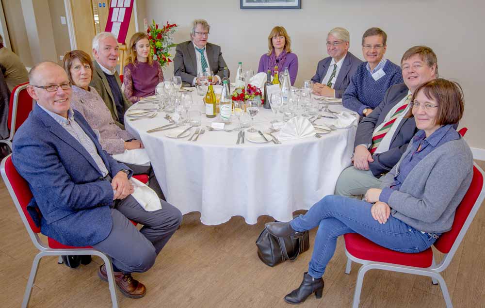 Rob Lennox, Jenny Bossard, Michael Clarke, Jo Lozinska, Dean Bartram, Romy Bartram, Matthew Taylor, Ian Muir, Hans Rostrup (Chairman of the Alumni Committee), Ingrid Klinkhammer-Muir