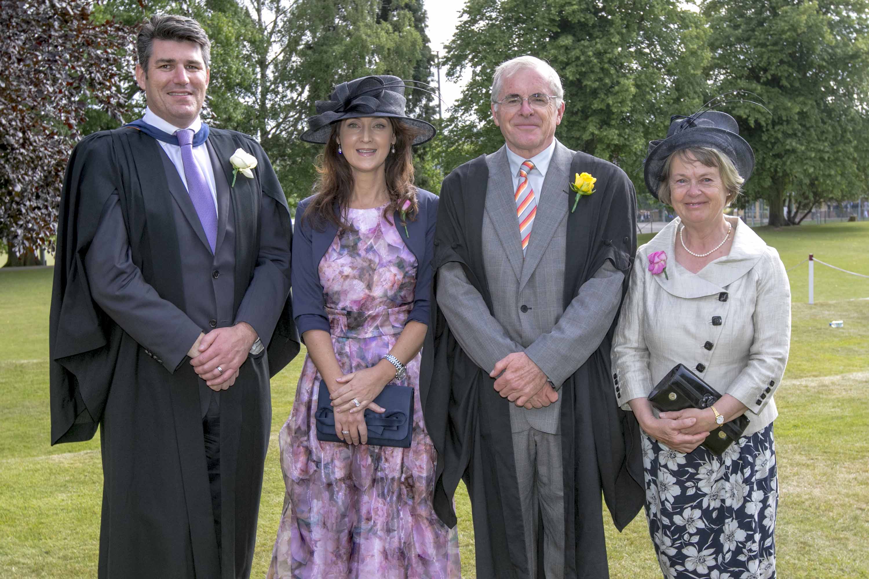 Headmaster Mr Clague, Mrs Leversha-Clague, Deputy Headmaster Mr Bowen and Mrs Bowen