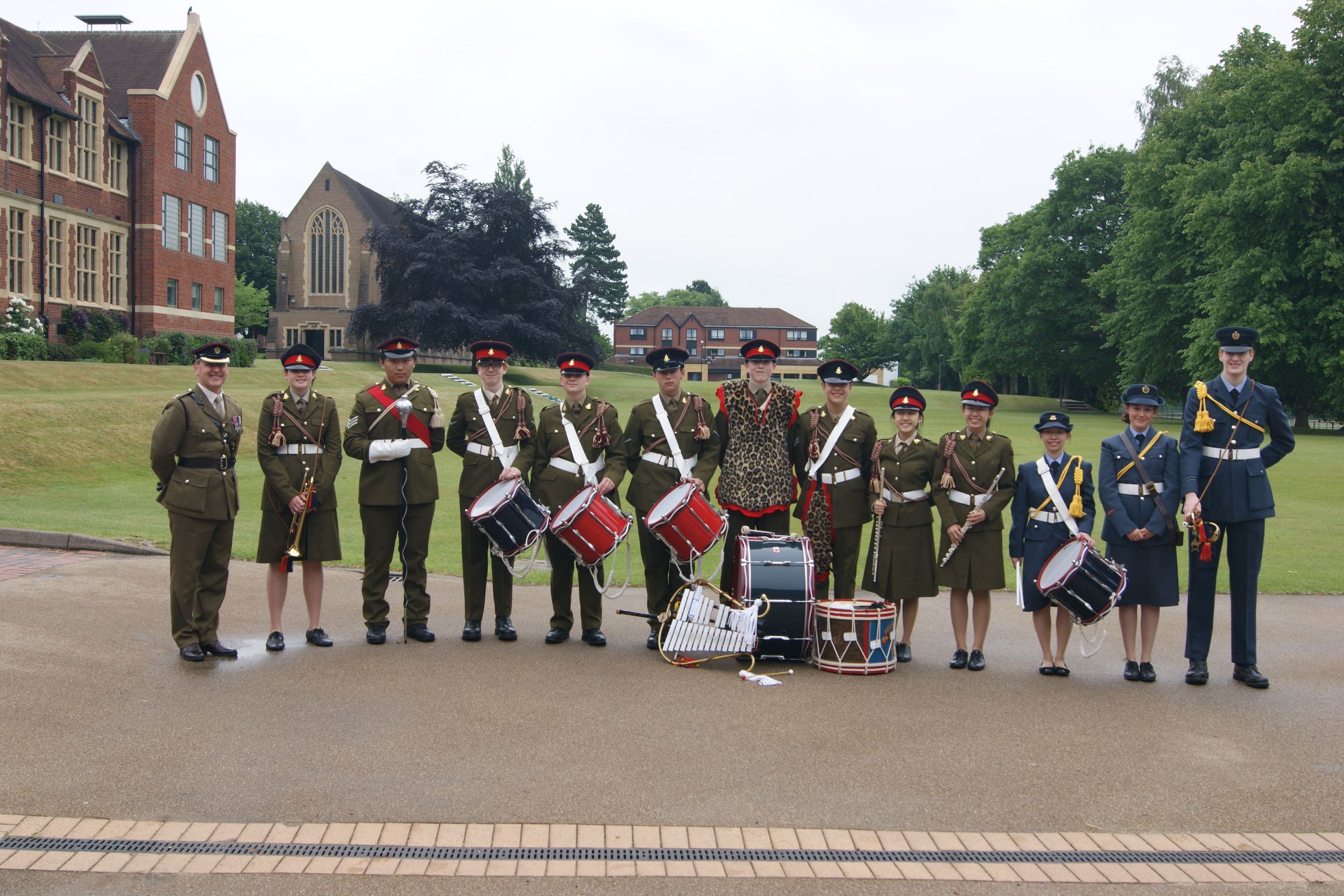 The Corps of Drums lead the procession during the Court Leet Fair Day, June 20th 2015