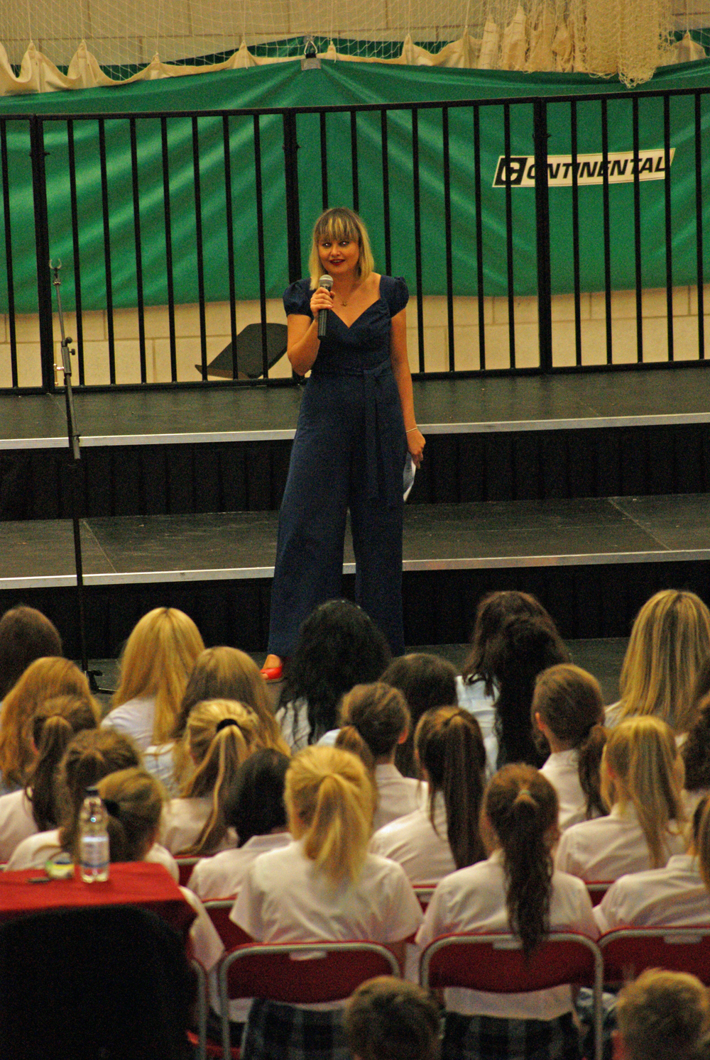 House Song 2014 - Adjudicator Olivia Safe delivering the 2014 results