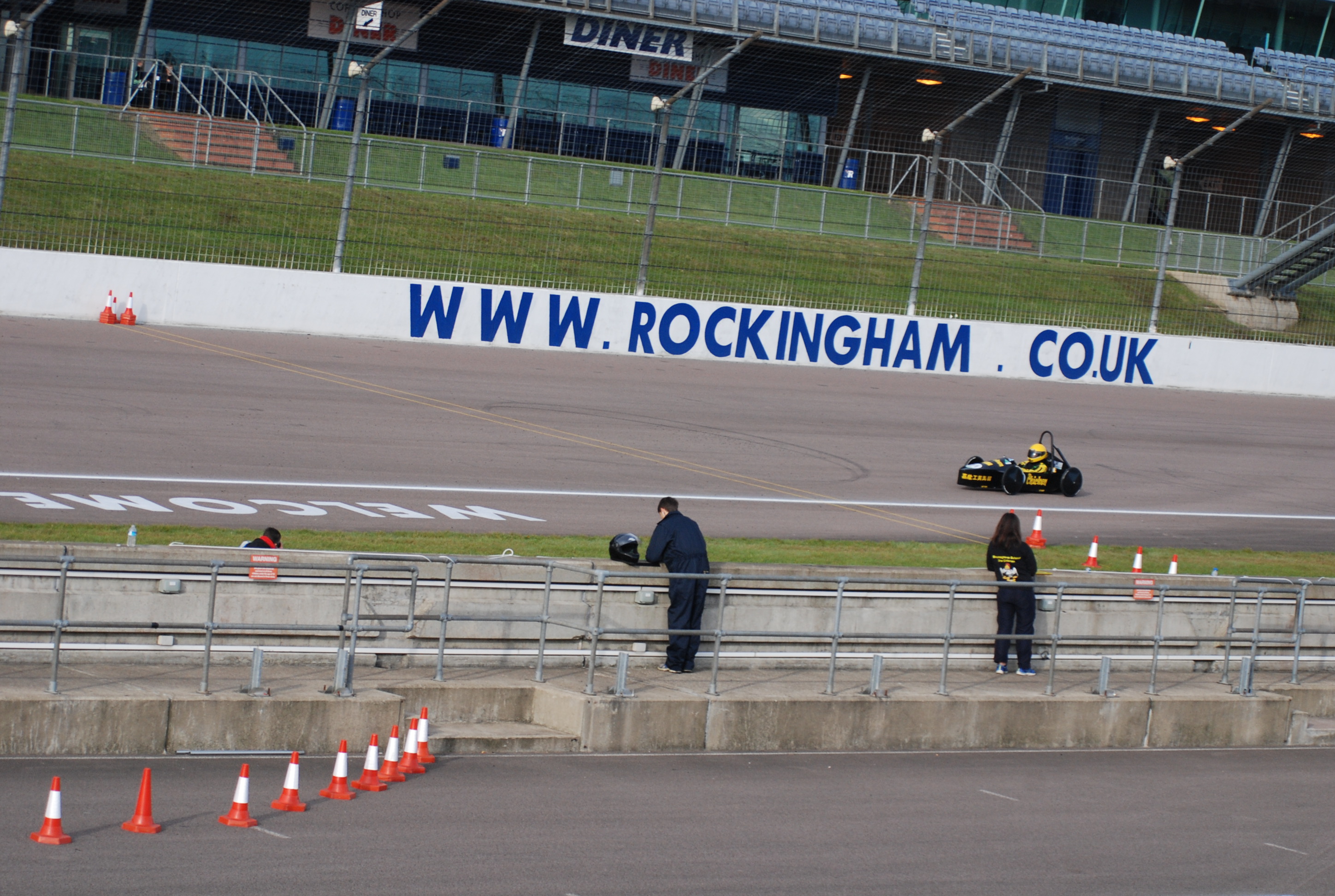 'The Chicken' Electric Car team competing at the Rockingham Finals, 10th-11th October 2015