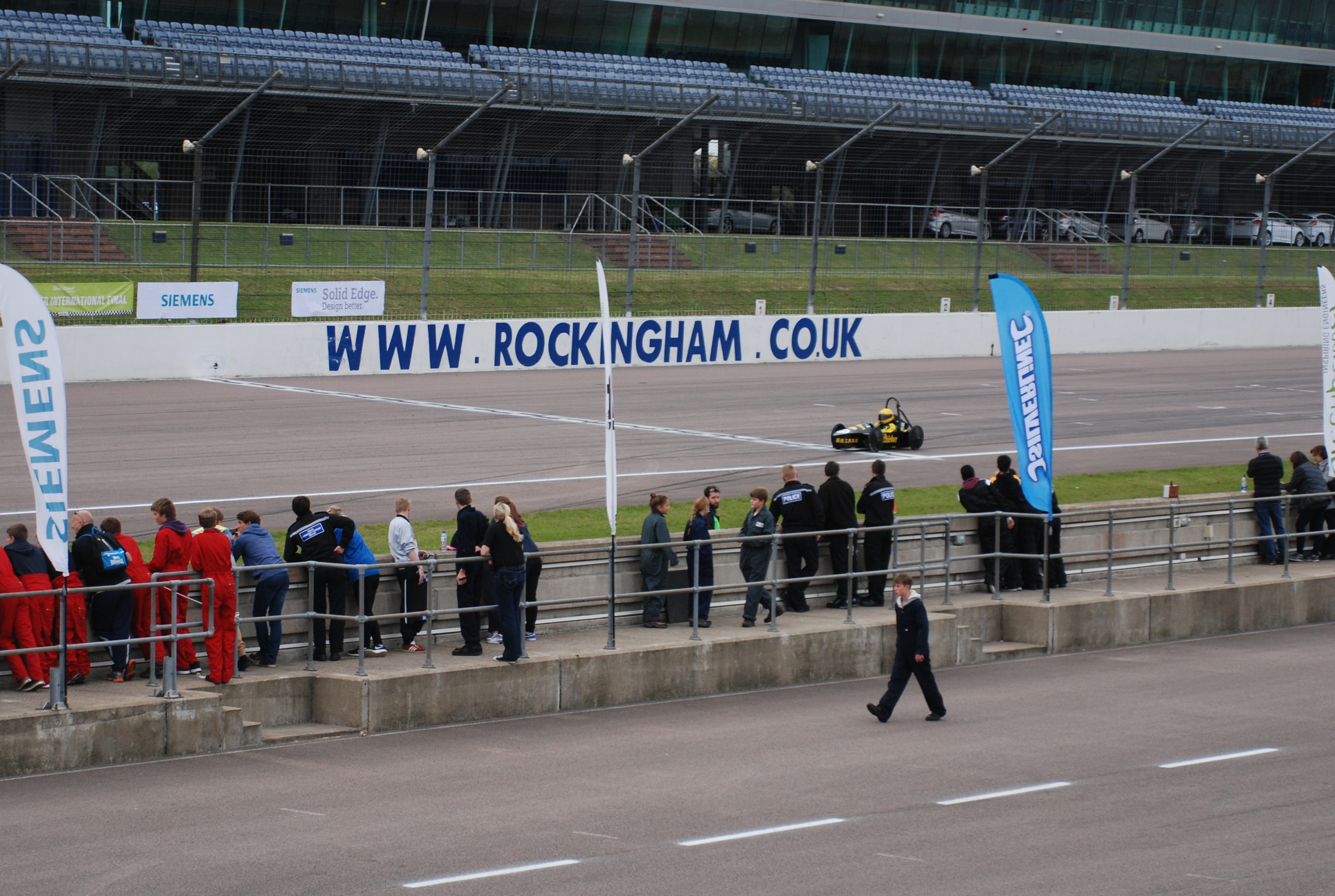 'The Chicken' Electric Car team competing at the Rockingham Finals, 10th-11th October 2015