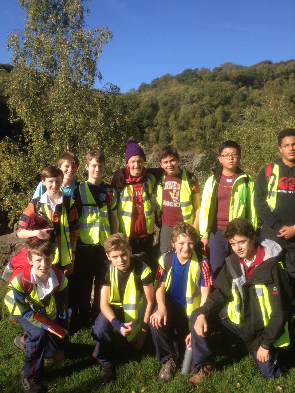 Day 1 of Lower Fourth Camp: Pupils begin their journey at Gullet Quarry, 14th October 2015
