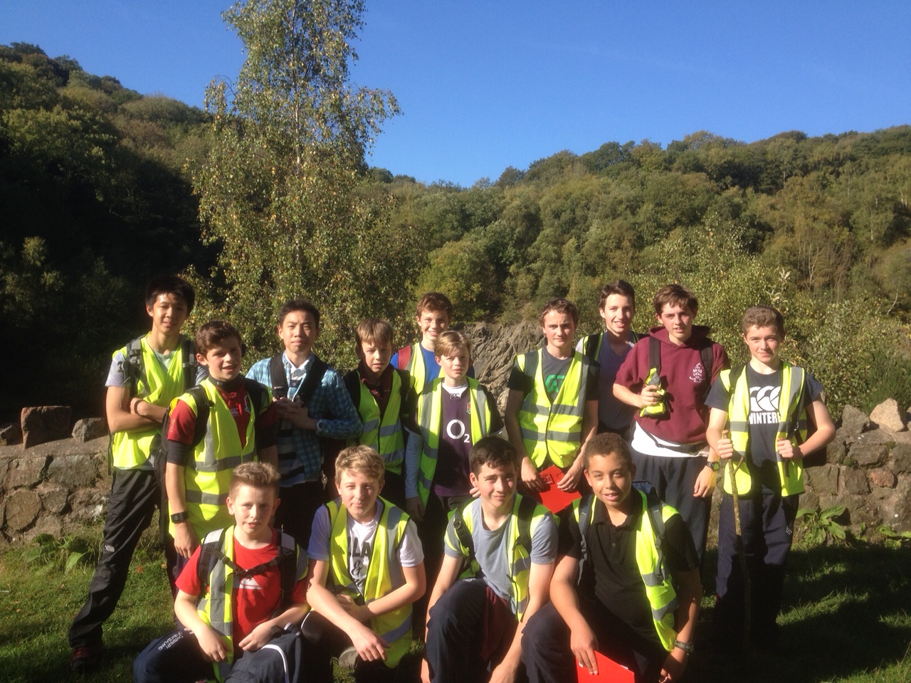 Day 1 of Lower Fourth Camp: Pupils begin their journey at Gullet Quarry, 14th October 2015