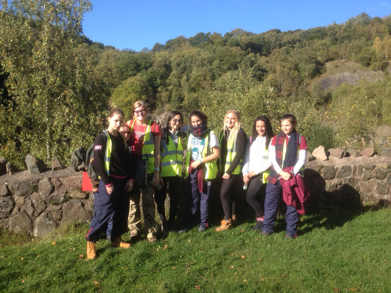 Day 1 of Lower Fourth Camp: Pupils begin their journey at Gullet Quarry, 14th October 2015