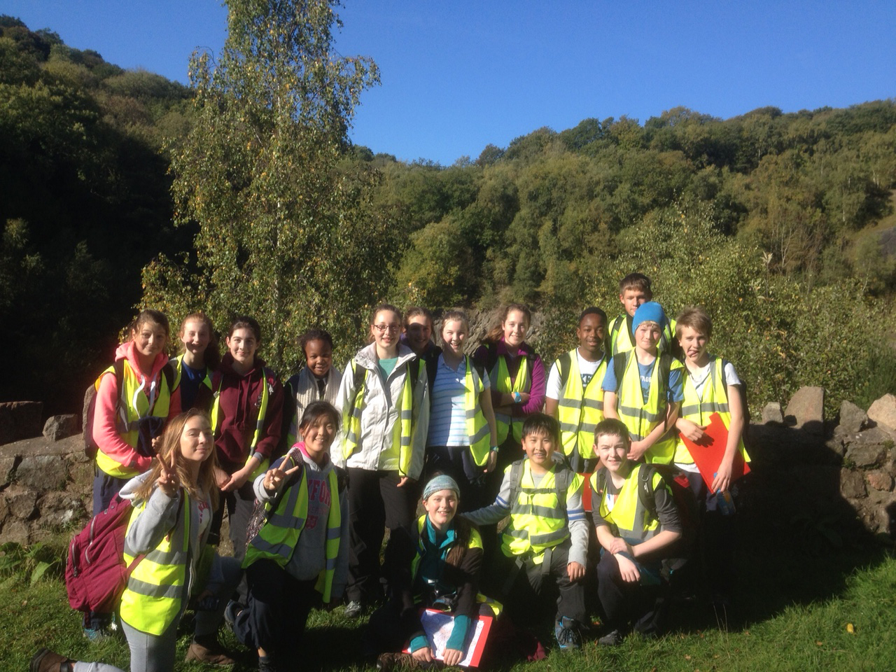 Day 1 of Lower Fourth Camp: Pupils begin their journey at Gullet Quarry, 14th October 2015