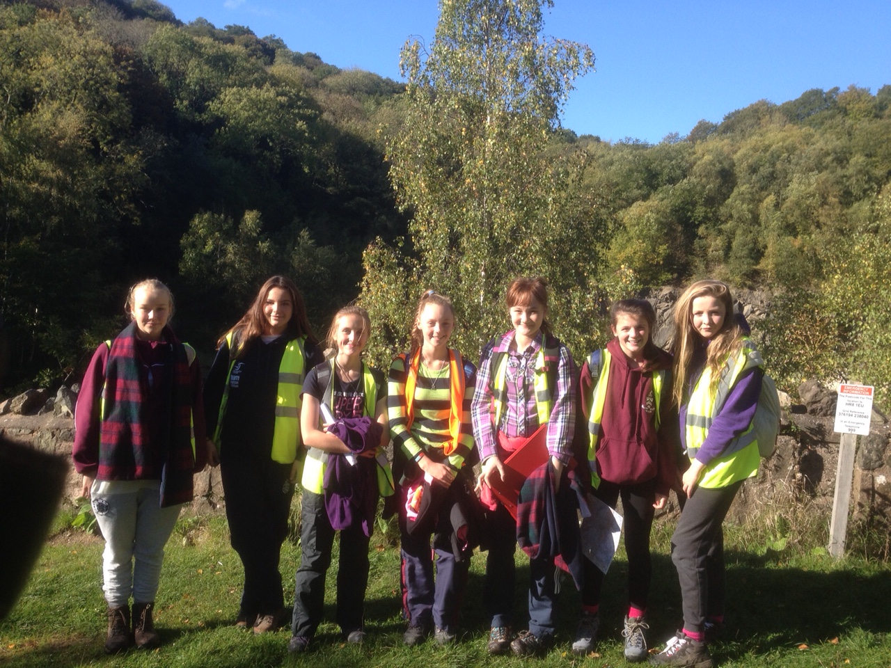Day 1 of Lower Fourth Camp: Pupils begin their journey at Gullet Quarry, 14th October 2015