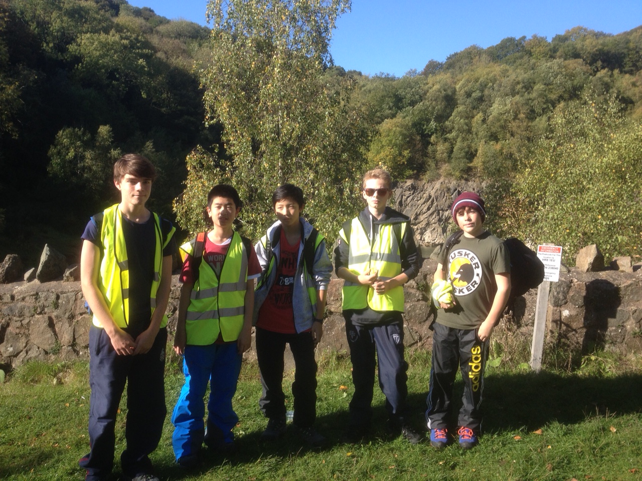 Day 1 of Lower Fourth Camp: Pupils begin their journey at Gullet Quarry, 14th October 2015