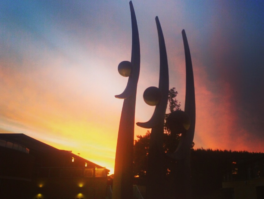 Sunset over the Sports Centre
