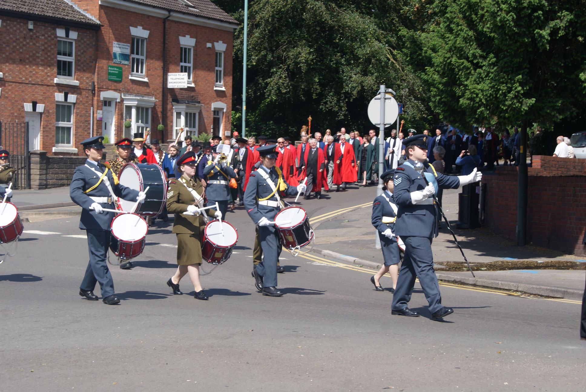 Corps of Drums during the Court Leet Procession, June 2014
